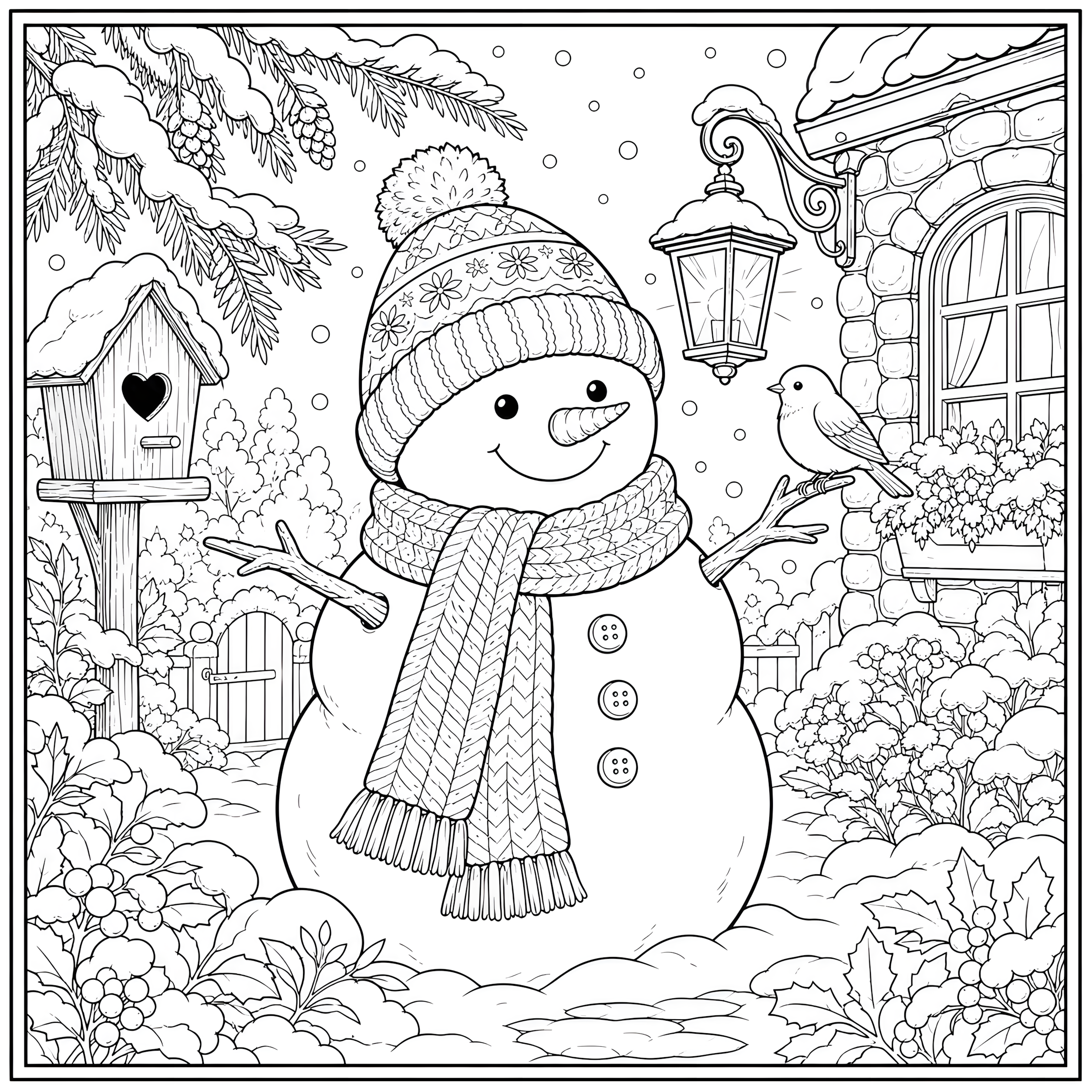 Snowman Cottage Garden
