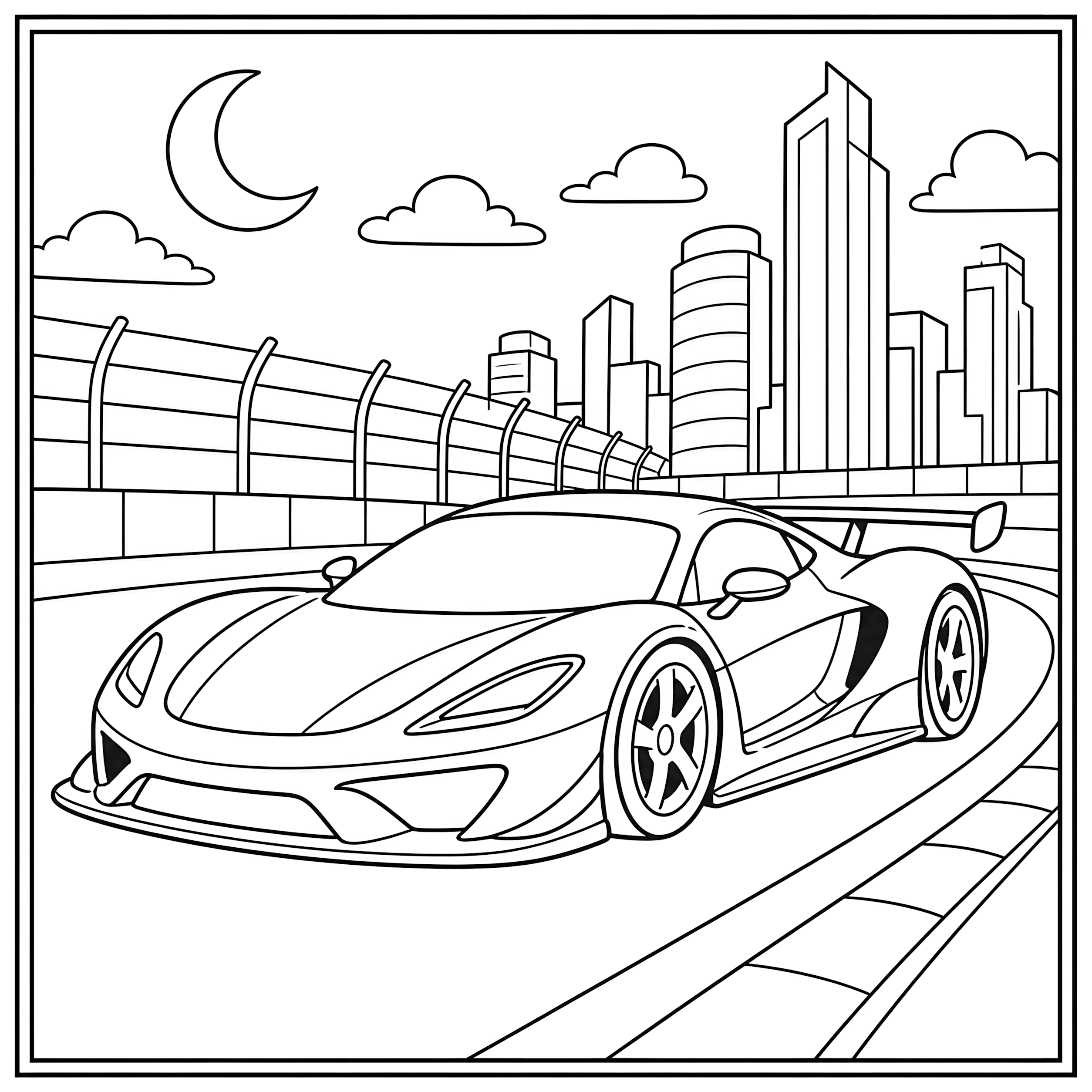 Race Car Night Circuit